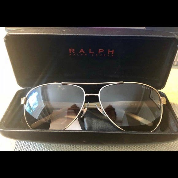 Ralph Lauren Accessories - Ralph Lauren Aviators with White/Bone Sides